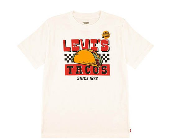 LEVI'S KIDS Boy Toddler Tee Short Sleeves Fresh & Hot Tacos W0E-Levi'S Egret