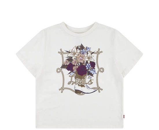 LEVI'S KIDS Girl Toddler Tee Short Sleeves Cowgirl Oversized W0E-Levi'S Egret