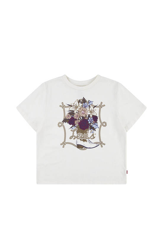 LEVI'S KIDS Girl Toddler Tee Short Sleeves Cowgirl Oversized W0E-Levi'S Egret