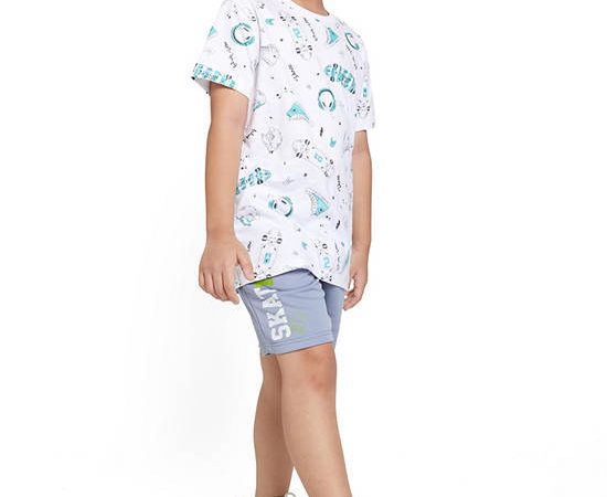 FOF KIDS Boy T-Shirt Skate Printed White
