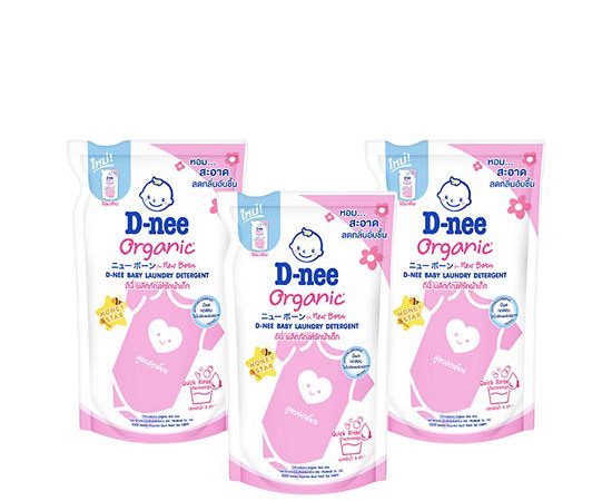 D-NEE Baby Liquid Detergent Honey Star 530 mL x3 Pink
