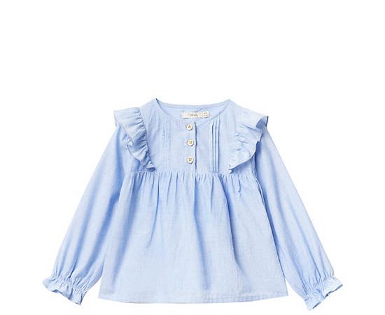SFERA KIDS Girl Blouse Plain Plain Blue Medium