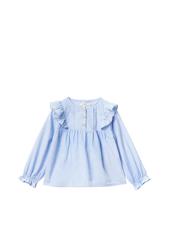 SFERA KIDS Girl Blouse Plain Plain Blue Medium