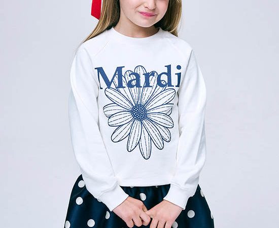 MARDI MERCREDI LES PETITS Sweatshirt Flowermardi Ivory Navy