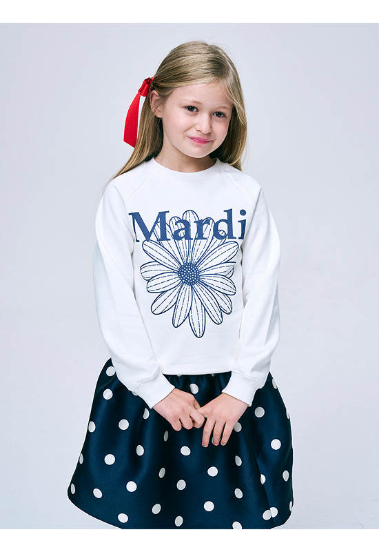 MARDI MERCREDI LES PETITS Sweatshirt Flowermardi Ivory Navy