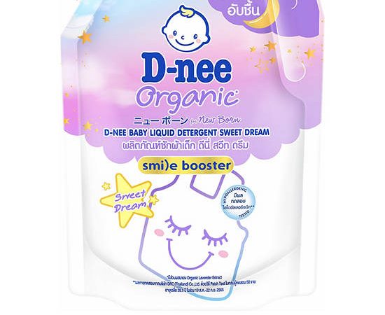 D-NEE Baby Liquid Detergent Organic Sweet Dream 1400 mL. X 6 (Case) Dark Violet