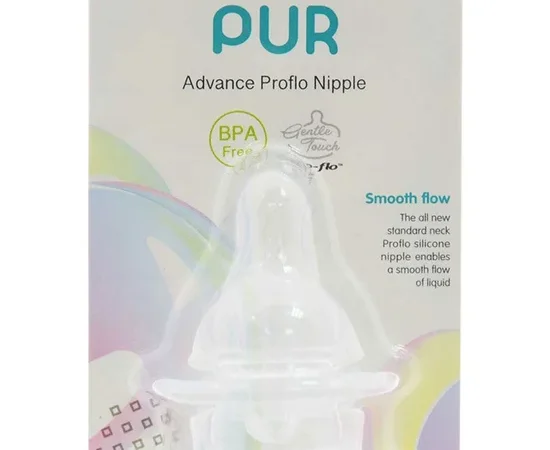 PUR Gentle Touch Standard Neck Nipple - 2 Pack