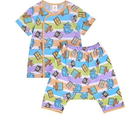 Angel Baby Boy Infant Pyjamas Short Sleeves Wrap Monsters Inc Multi-Color