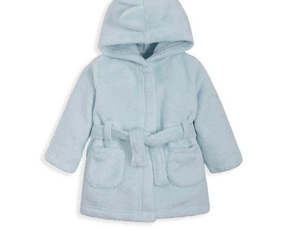 MAMAS & PAPAS Boy Toddler Dressing Gown Dinosaur Blue