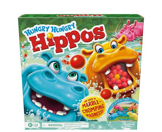 HASBRO GAMING Board Game Hungry Hungry Hippos Refresh Multi-Color