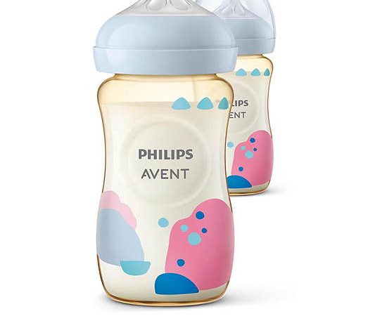 Philips Avent Baby Bottle Natural Response PPSU 9 oz (Duo Pack) Transparent