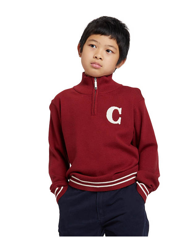 DeFry 01 Boy Sweatshirt Crew Neck Red