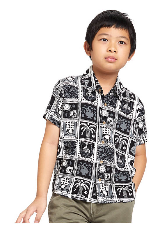 DeFry 01 Boy Shirt Collar Short Sleeves Black