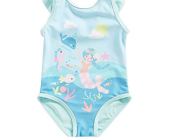 MOTHERCARE Girl Toddler Swimsuit One Piece Under The Sea Multi-Color