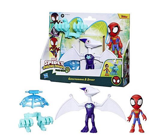 MARVEL HASBRO Figure Spidey and His Amazing Friends Lg Dino Acsry Spidey