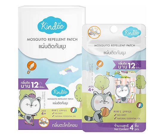 KINDEE Mosquito Repellent Patch 4 pcs Pack 6 Light Blue
