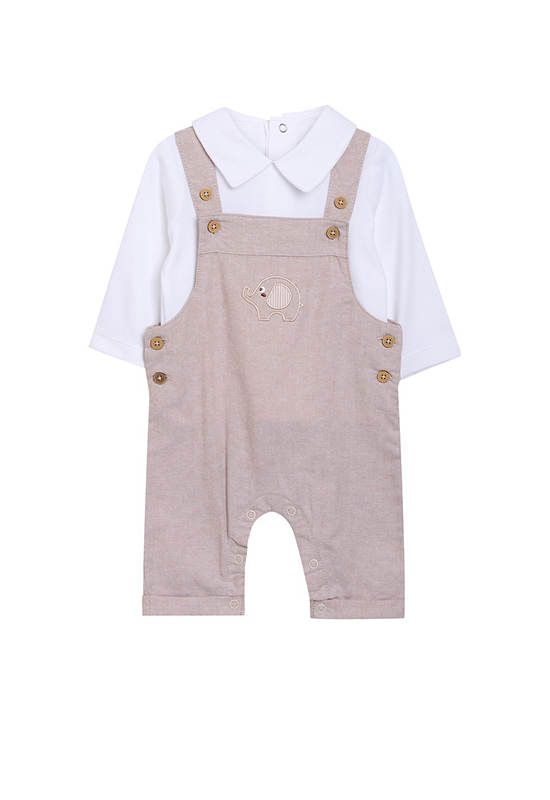 Angel Baby Boy Toddler Dungaree White