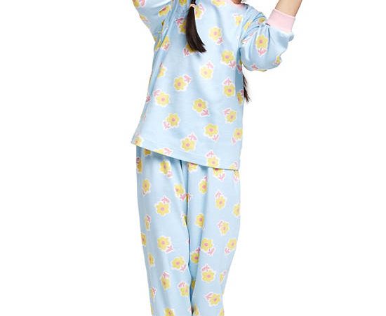Angel Baby Girl Toddler Pyjamas Pants Floral print Light Blue