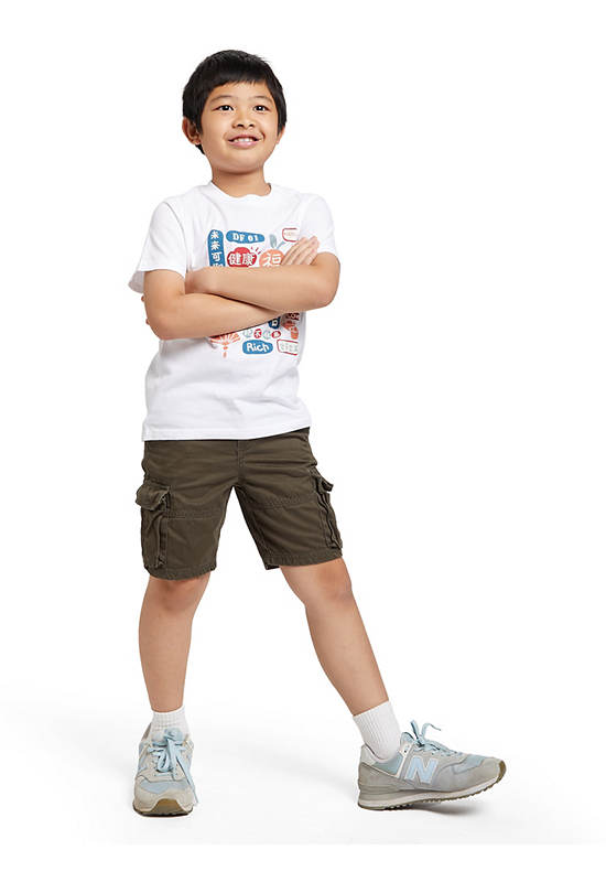 DeFry 01 Boy T-Shirt Short Sleeves 2501FTSB003 White