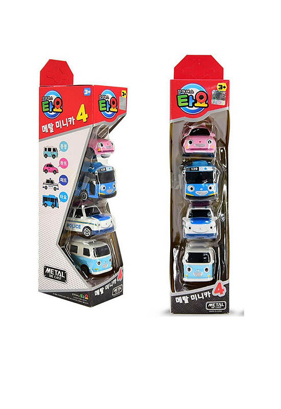 TAYO The Little Bus Metal Mini Car 4 pcs Multi-Color