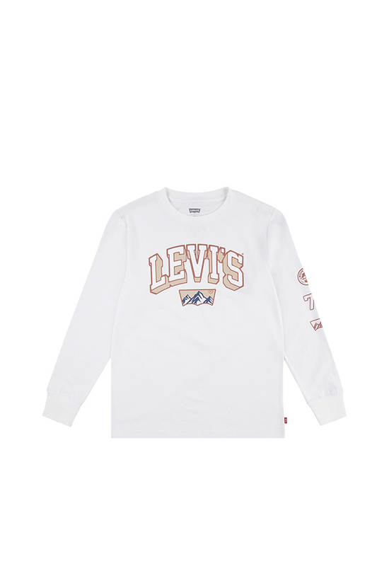 LEVI'S KIDS Boy T-shirt Academic Explorer Long Sleeves Bright White