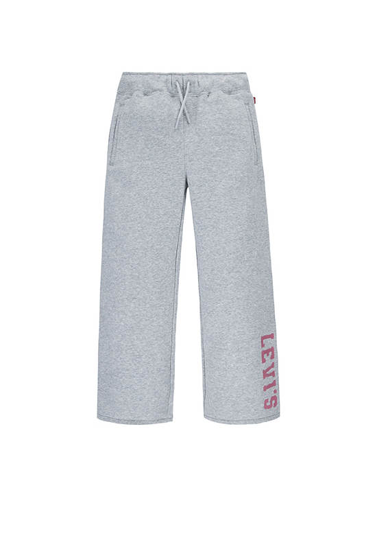 LEVI'S KIDS Girl Pant Wide Leg Fleece Light Gray Heather