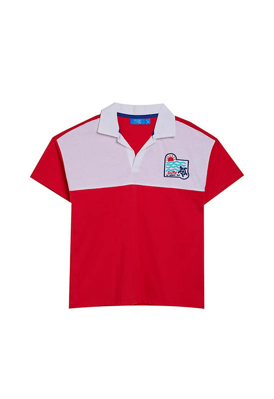 FOF KIDS Boy Polo Shirt Short Sleeves Red