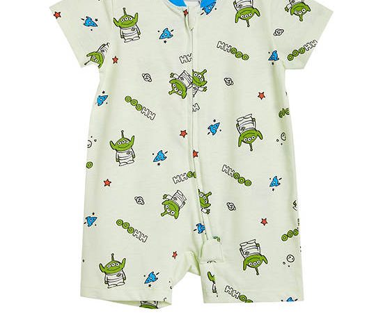 Angel Baby Boy Infant Jumpsuit Short Sleeves Greenman Green