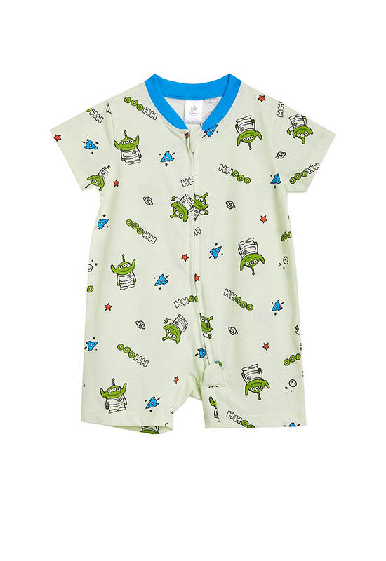 Angel Baby Boy Infant Jumpsuit Short Sleeves Greenman Green