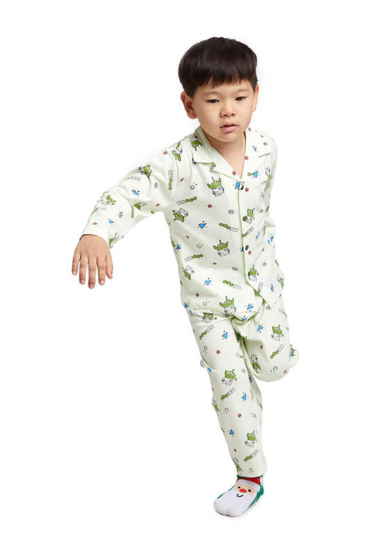 Angel Baby Boy Toddler Pyjamas Shirt Long Sleeves + Pants Greenman Green