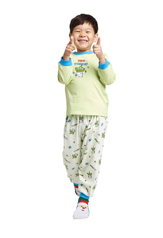 Angel Baby Boy Toddler Pyjamas Sweatshirt Long Sleeves + Pants Greenman Green