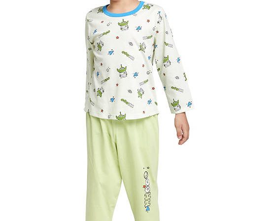 Angel Baby Boy Toddler Pyjamas Sweatshirt Long Sleeves + Cropped Pants Greenman Green