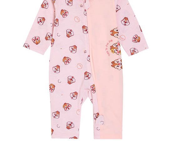 Angel Baby Girl Infant Jumpsuit Short Sleeves Chip'n Dale Pink