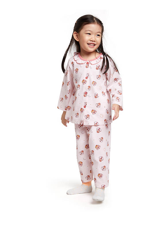 Angel Baby Girl Toddler Pyjamas Long Sleeves Shirt + Pants Chip'n Dale Pink