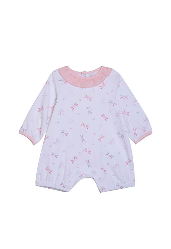 Angel Baby Girl Toddler Romper Long Sleeves White