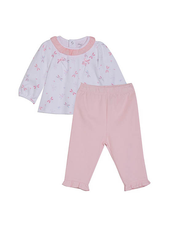 Angel Baby Girl Toddler Set T-Shirt Long Sleeves + Pants White