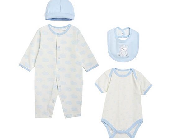 Angel Baby Boy Infant Clothing Gift Set 4 Pcs. Size 60 JP Blue