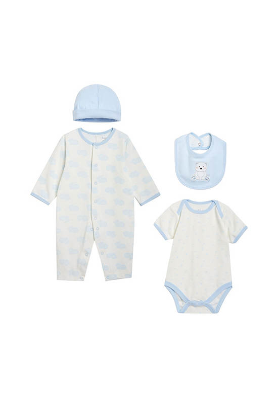 Angel Baby Boy Infant Clothing Gift Set 4 Pcs. Size 60 JP Blue