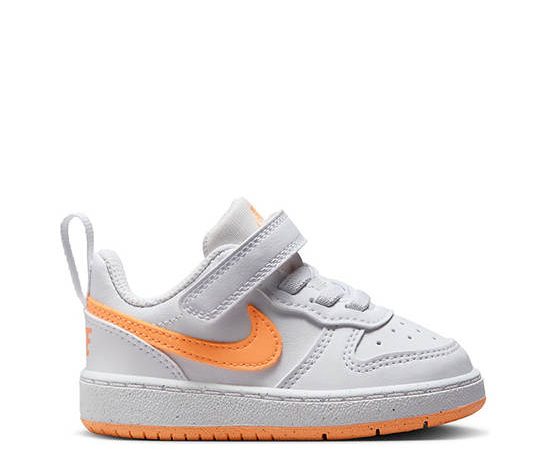 NIKE KIDS Boy Toddler Sneakers Court Borough Low TD White/Peach Cream-White