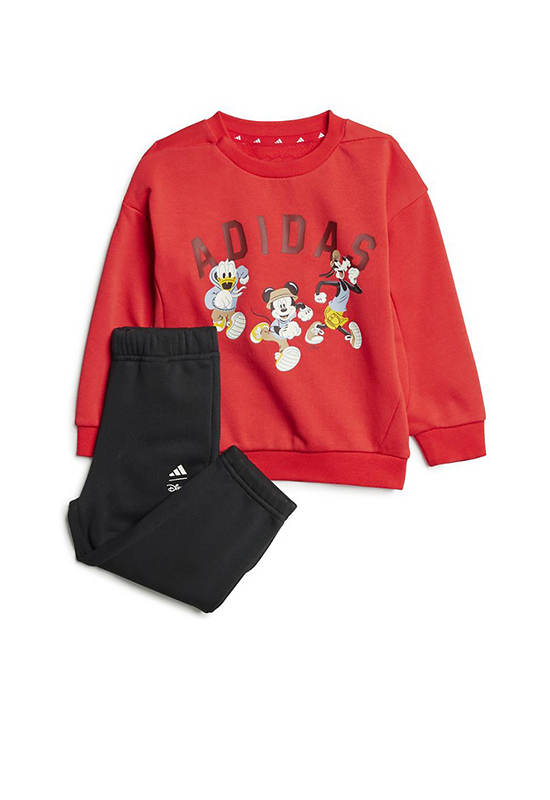ADIDAS KIDS Unisex Infant Set Sweatshirt + Pants Disney Mickey Mouse Red