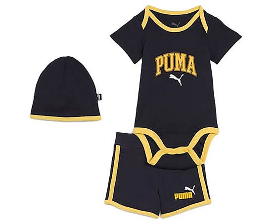 PUMA KIDS Unisex Toddler Minicats Essentials Animal Newborn Set 3 pcs. Size 80 UK New Navy