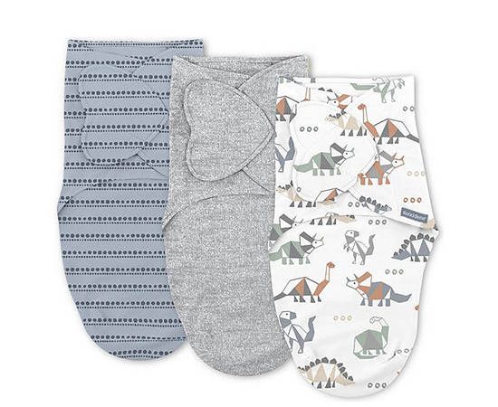INGENUITY Swaddle Monogram Dino Mite 3 pcs Multi-Color