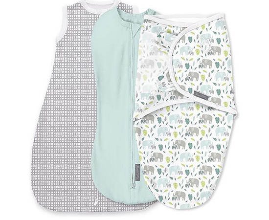 INGENUITY Swaddle Comfort PB Elephant 3 pcs Multi-Color