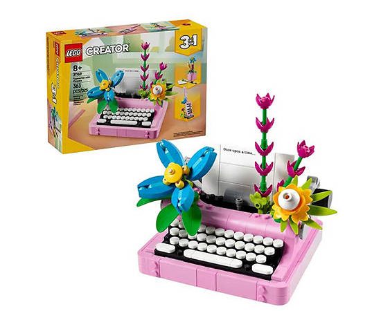 LEGO Block Toy Typewriter with Flowers 31169 Multi-Color