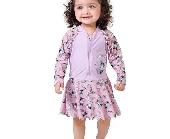 KEED Girl Swimsuit Bozo Piece Kuromi Purple