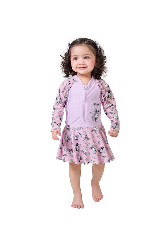 KEED Girl Swimsuit Bozo Piece Kuromi Purple