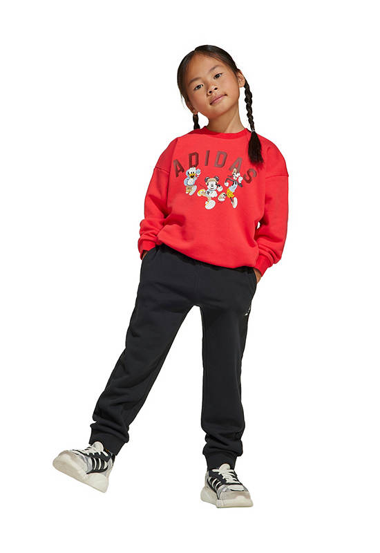 ADIDAS KIDS Uninsex Toddler Sweatshirt Joggers Set Adidas x Disney Mickey Mouse Red