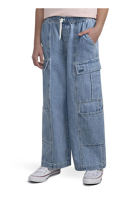 LEVI'S KIDS Girl Toddler Cargo Pants Denim Fully Baked