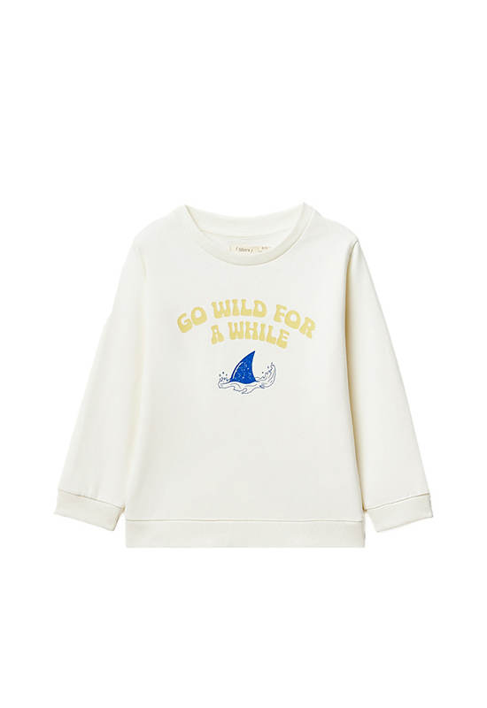 SFERA KIDS Boy Sweatshirt Basic Print Off White