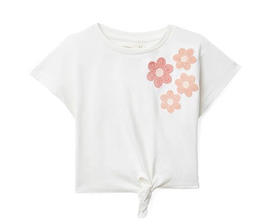 SFERA KIDS Girl T-Shirt Flower Knot White